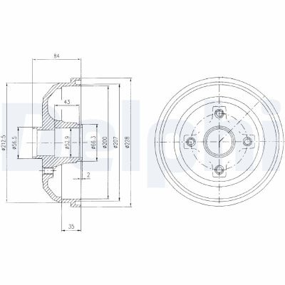 Kampana Arka Sağ veya Sol Opel Tigra Twin Top (2004->)  DELPHI BF471