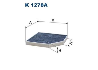 Polen Filtresi  FILTRON K 1278A  8K0819439A 8K0 819 439 A 8K0819439B 8K0 819 439 B 8K0819439C 8K0 819 439 C