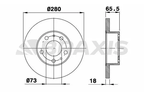 Fren Disk Ayna Ön Sağ ve Sol Fiat Ducato JTD Kamyonet Çift Kabin (03.1994->)  BRAXIS AE0134