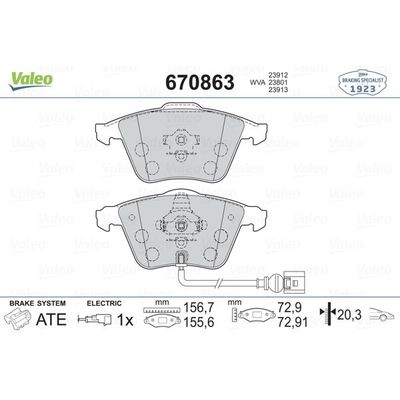 Fren Disk Balata Ön VALEO 670863