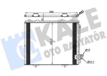 Klima Radyatörü  KALE 381300  A2108300570 2108300270 210 830 02 70 2108300570 210 830 05 70 A2108300270