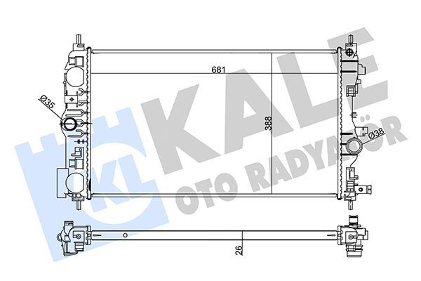 Su Radyatörü  Opel Insignia A (2008->)  KALE 354115