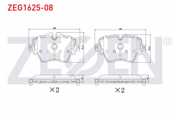 Fren Disk Balata Ön BMW 2 Serisi Gran Coupe (F44)(2019->)  ZEGEN ZEG1625-08