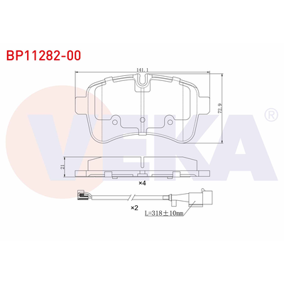 Fren Disk Balata Arka VEKA BP11282-00