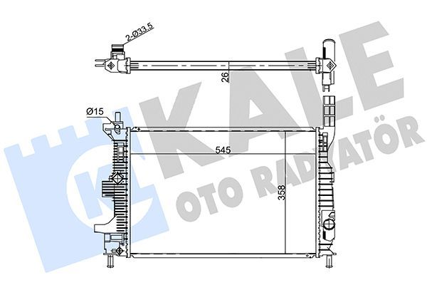 Su Radyatörü  Ford Grand C-MAX (CB7)(2010->)  KALE 354230