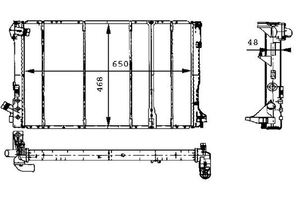 Su Radyatörü  Renault Laguna (B56)(04.1998->)  MAHLE CR 492 000S