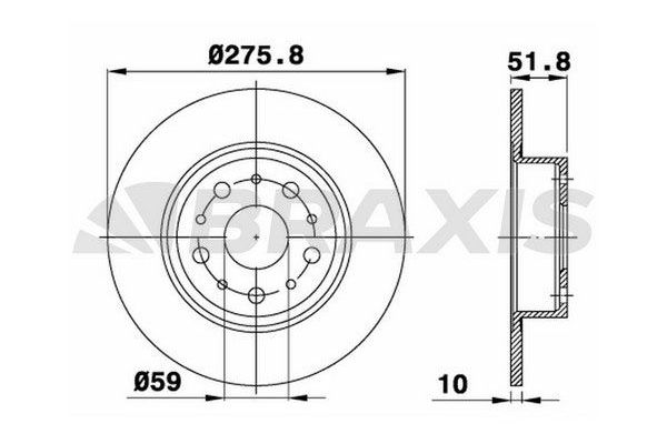 Fren Disk Ayna Arka Sağ ve Sol Lancia Kappa S.Wagon (1996->)  BRAXIS AE0435
