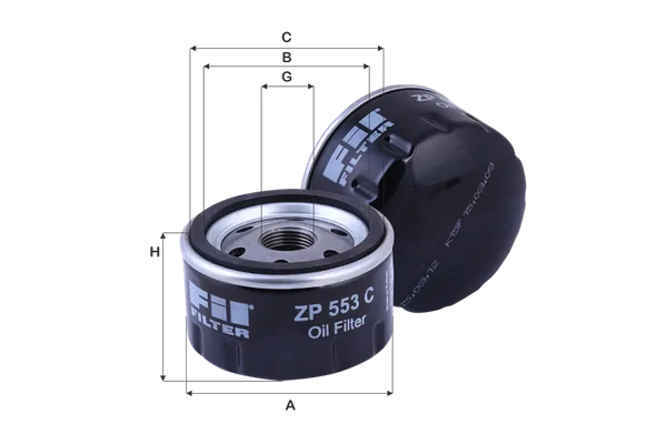 Yağ Filtresi  Renault Megane II Sedan (09.2003->)  FIL FILTRE ZP 553 C