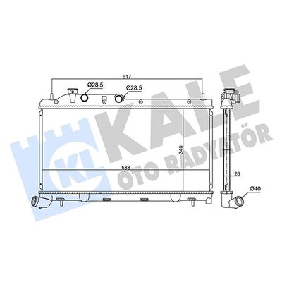 Su Radyatörü  Subaru Forester (S12/SH)(2008->)  KALE 355755