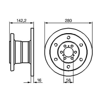 Fren Disk Ayna Ön Sağ ve Sol BOSCH 0 986 478 649