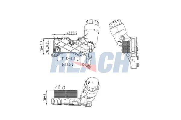Motor Yağ Soğutucu  Mercedes E -Serisi Cabrio (BM 207)(11.2009->)  VEKA 45-2802