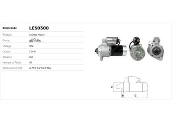 Marş Dinamosu  LUCAS ELEKTRIK LES0300  M002T50371 M002T50381 M002T50391 M003T68381 M2T50371 M2T50381 M2T50391 M3T68381 MM409410