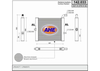 Su Radyatörü  VEKA 16-3114B  LR062670 LR034577 LR181521