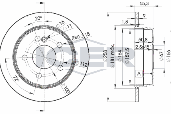 Fren Disk Ayna Arka Sağ ve Sol WALBURG WBD1547