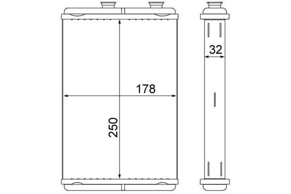 Kalorifer Radyatörü  Lancia Phedra (180)(2002->)  MAHLE AH 10 000S