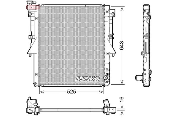 Su Radyatörü  DENSO DRM45054