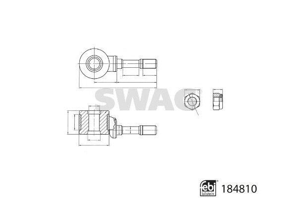 Viraj Demir Askı Rotu Ön Sol Volkswagen Golf II (191/193)(08.1983->1992)  SWAG 33 10 9580