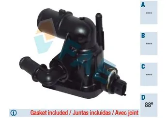 Termostat 88 °C  FIAT ORJINAL 55206391  55206391 1338358 1336CL 0055206391 1336 CL 1724221 BS518575AA BS51-8575-AA 1336.CL 17690M68L10 17690-M68L10 17690M68L10000 17690-M68L10-000