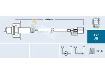 Oksijen (Lambda) Sensörü  FAE 75656  36531R40010 36531-R40-010 36531R40A01 36531-R40-A01 36531R40A06 36531-R40-A06 365315A2A01 36531-5A2-A01 365315R0003 36531-5R0-003 36531RX0A01 36531-RX0-A01