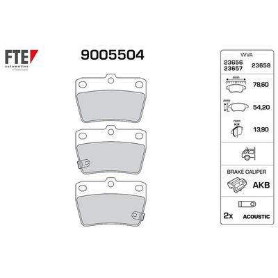 Fren Disk Balata Arka Toyota RAV4 (A2)(2000->)  FTE 9005504