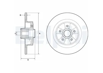 Fren Disk Ayna Arka Sağ ve Sol DELPHI BG9136RS  8200266043