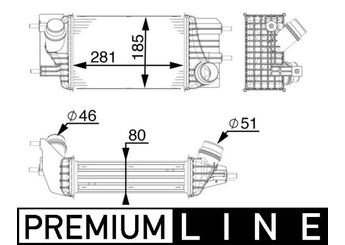 Turbo Radyatörü  MAHLE CI 154 000P  144611KB2A 144611KB2B