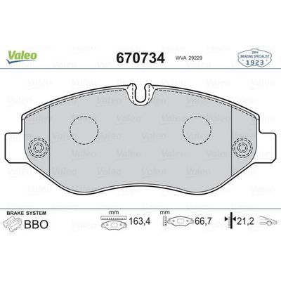 Fren Disk Balata Ön VALEO 670734