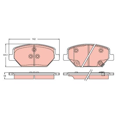 Fren Disk Balata Ön Opel Insignia B Grand Sport (2017->)  TRW GDB2185