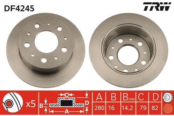 Fren Disk Ayna Arka Sağ ve Sol Peugeot Boxer (335/435) P.Van,Camlı (H2) Aks:4035mm (2007->)  EUROREPAR E169248