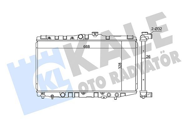 Su Radyatörü  Toyota Corolla -Tercel 4x4 (AE95)(1989->)  KALE 346045