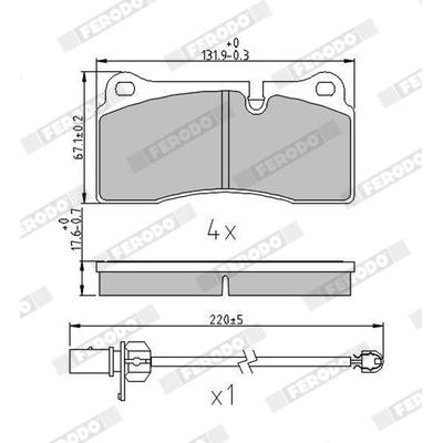 Fren Disk Balata Arka Audi R8 Coupe (423)(04.2007->)  FERODO FDB4195
