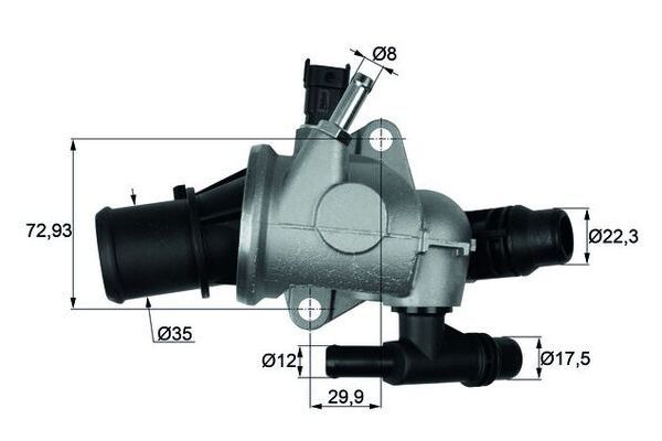 Termostat Gövdesi  MAHLE TI 152 88