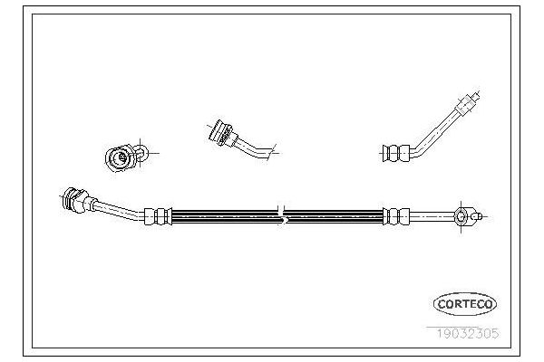 Fren Hortumu Ön Sağ Nissan Terrano II (R20)(02.1993->)  MGA 51269