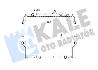 Su Radyatörü  KALE 354225  164000J010 164000L431 164000L450 164000L460