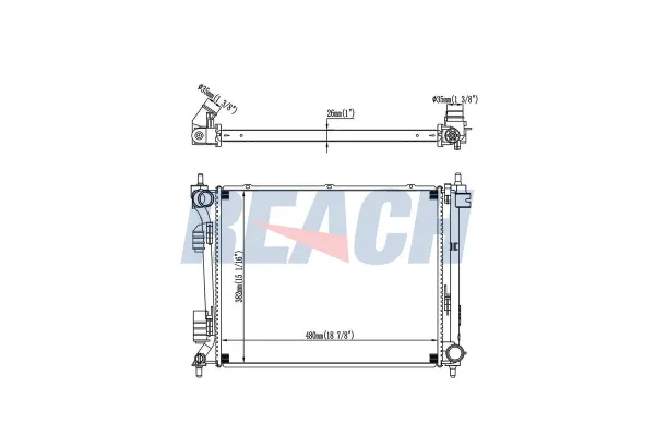 Su Radyatörü  Hyundai Accent Blue (SB)(08.2011->)  MGA 80507