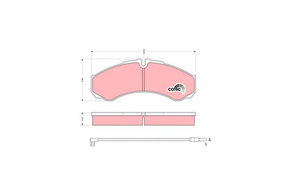 Fren Disk Balata Ön veya Arka Renault Master Maxi P.Van (06.2002->)  TRW GDB1609