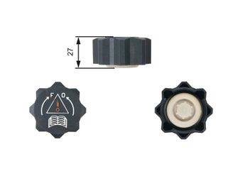 Radyatör Yedek Su Depo Kapağı  GATES RC210  9634989480 1306C6 1306.C6 1306E0 1306.E0 9624794480 9631599480 130698 1306.98