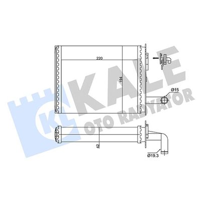 Kalorifer Radyatörü  Fiat Strada (278)(1999->)  ORİS KFI010032