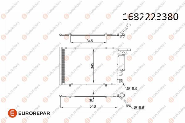 Klima Radyatörü  Ford Tourneo Courier (C4A)(2013->)  PSA ORJINAL 1682223380