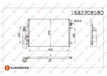 Klima Radyatörü  EUROREPAR 1682208580  7700428083 8200024038 8200106950 8200757789 8671017585