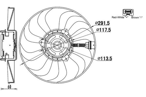 Radyatör Fan ve Motoru  Seat Cordoba 4 Kapı (6L2)(09.2002->)  MAHLE CFF 167 000S