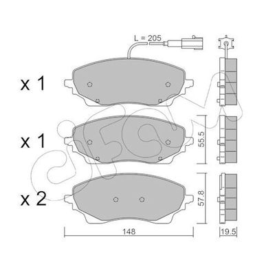 Fren Disk Balata Arka Fiat Ducato Kamyonet / Damperli 35 (290)(04.2014->)  CIFAM 822-1379-0
