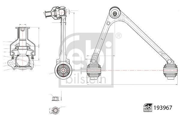Salıncak Ön Üst Sağ Jaguar XJ (X350/X358)(2003->)  FEBI BILSTEIN 193967