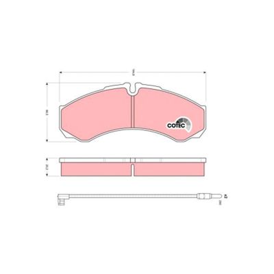Fren Disk Balata Ön veya Arka Renault Master Maxi P.Van (06.2002->)  TRW GDB1609