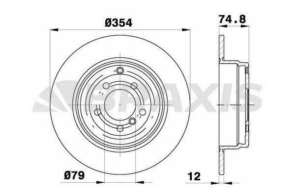 Fren Disk Ayna Arka Sağ ve Sol Land Rover Range Rover (LM)(01.2002->)  BRAXIS AD0995