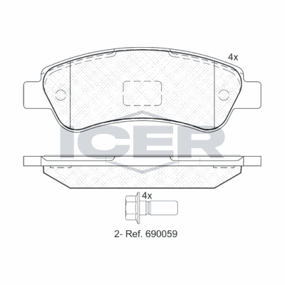 Fren Disk Balata Arka Citroen Jumper Kamyonet (06.2006->)  OTOZONE FDA2000-R2