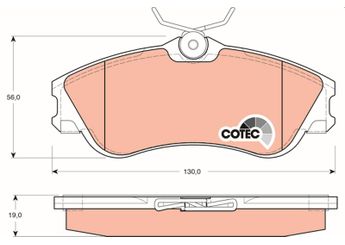 Fren Disk Balata Ön TRW GDB1295  425234 425213 4252 13 425333 4253 33 4252 34 425378 4253 78 425380 4253 80