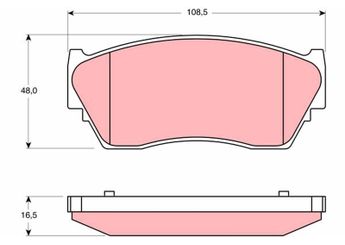 Fren Disk Balata Ön TRW GDB1170  GDB1170 4106050Y91 41060-50Y91 4106062C90 41060-62C90
