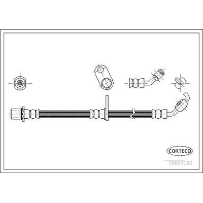 Fren Hortumu Ön Sağ Toyota RAV4 (A2)(2000->)  MGA 51991