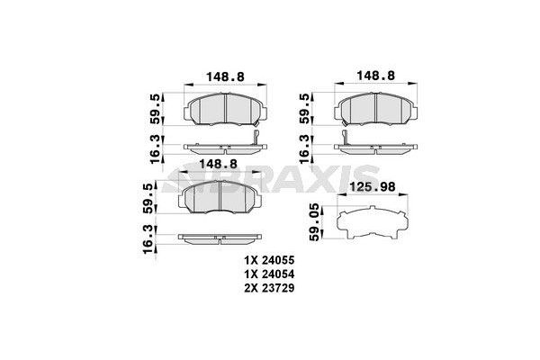 Fren Disk Balata Ön Honda Stream (RN1/3)(01.2001->)  BRAXIS AB0286